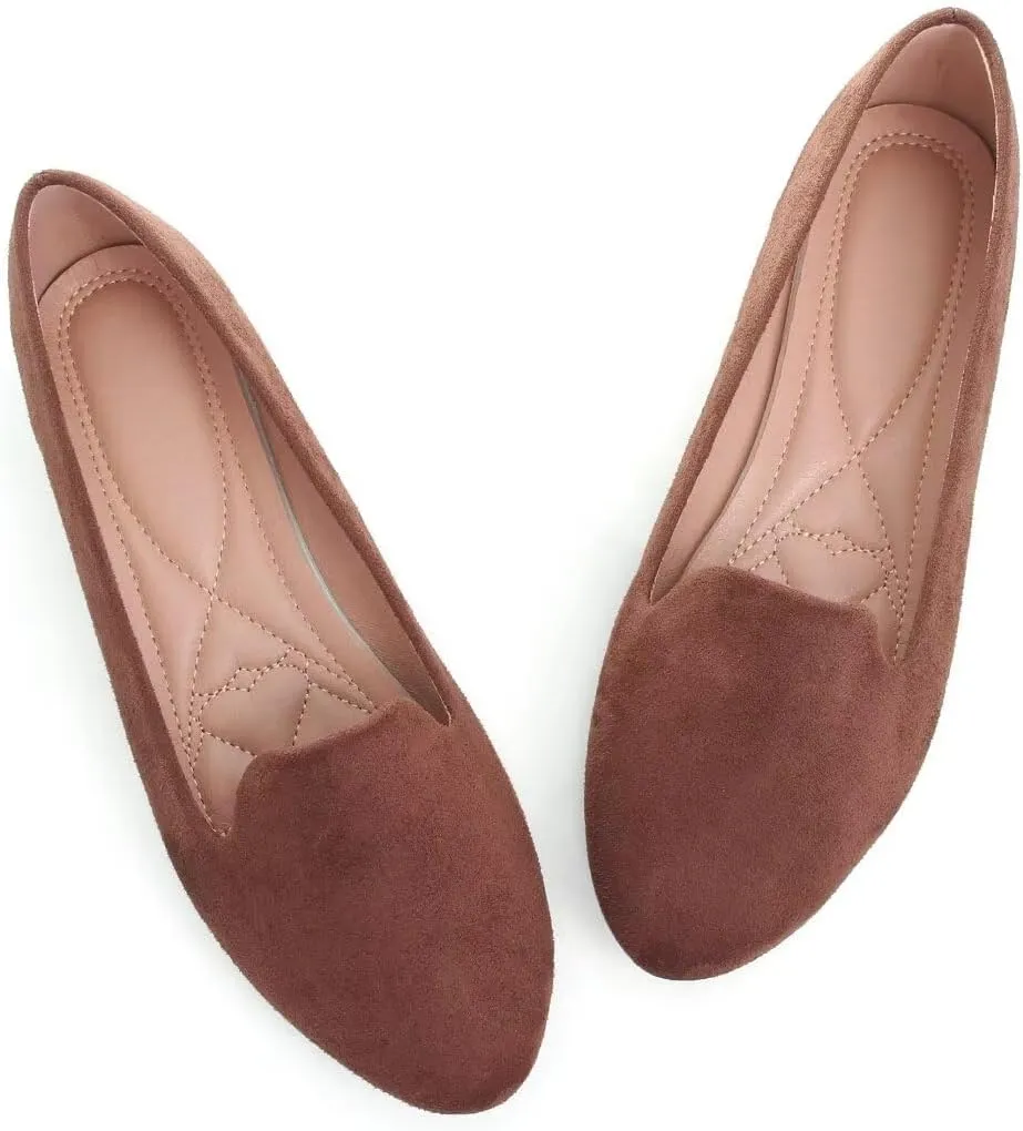 TN TANGNEST Slduv7 Women's Fashion Ballet Flats Pointed Comfortable Slip on Flat Dress Shoes