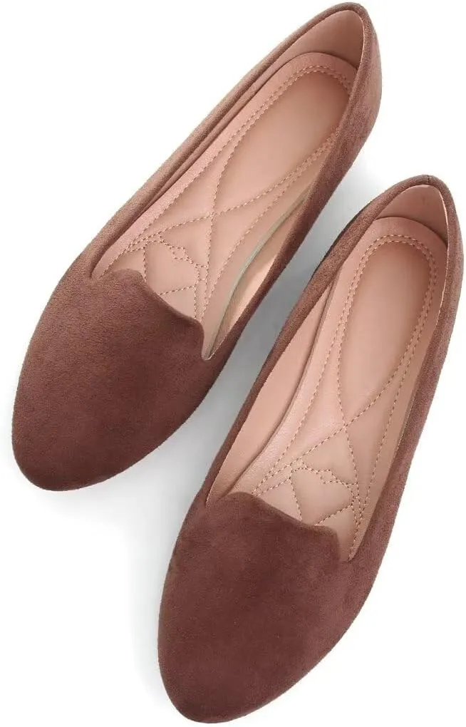 TN TANGNEST Slduv7 Women's Fashion Ballet Flats Pointed Comfortable Slip on Flat Dress Shoes