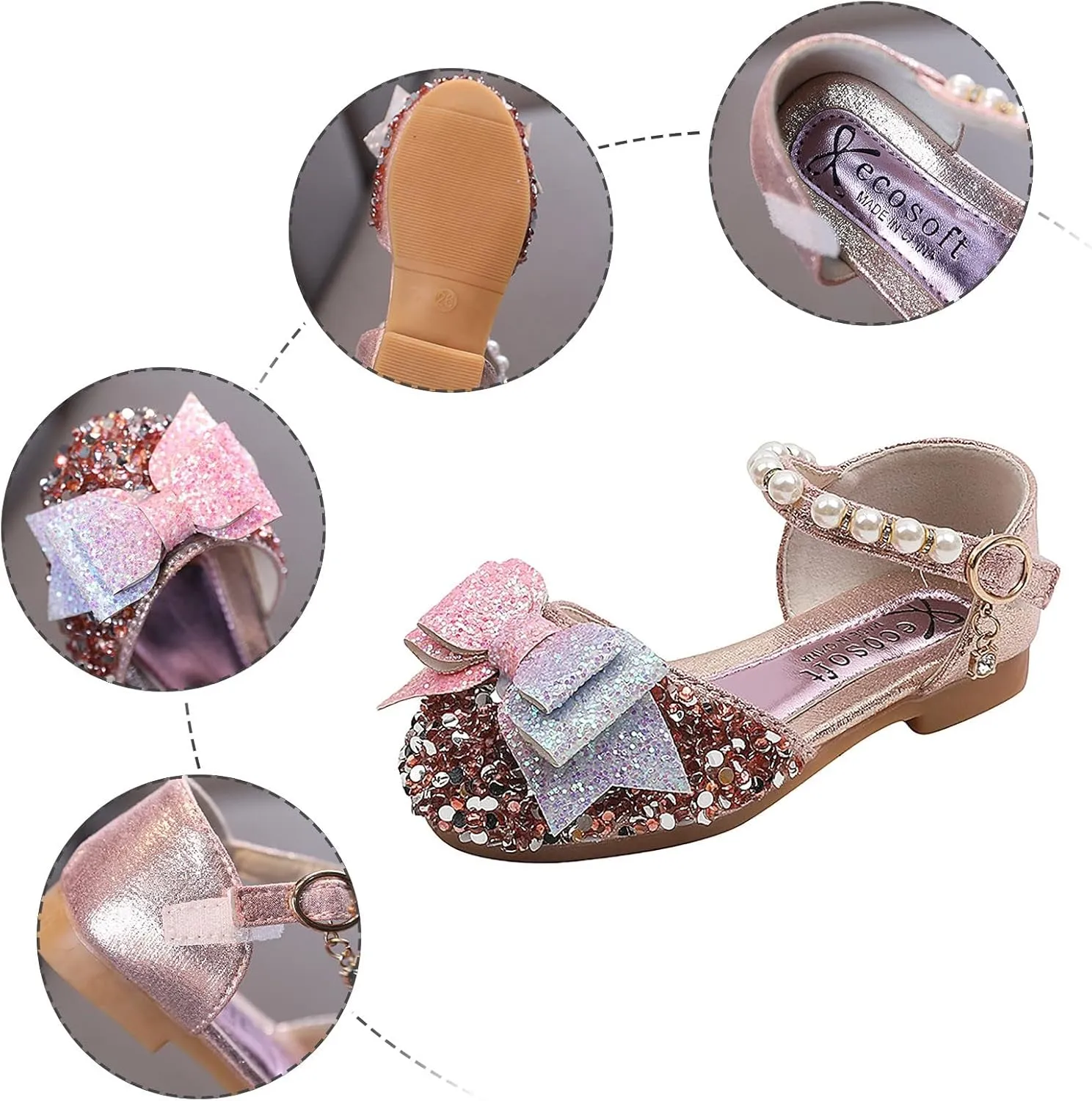Toddler Pool Shoes Toddler Baby Casual Princess Dress Shoes Comfortable Flat Outdoor Girl Big Girls Ballet Slippers
