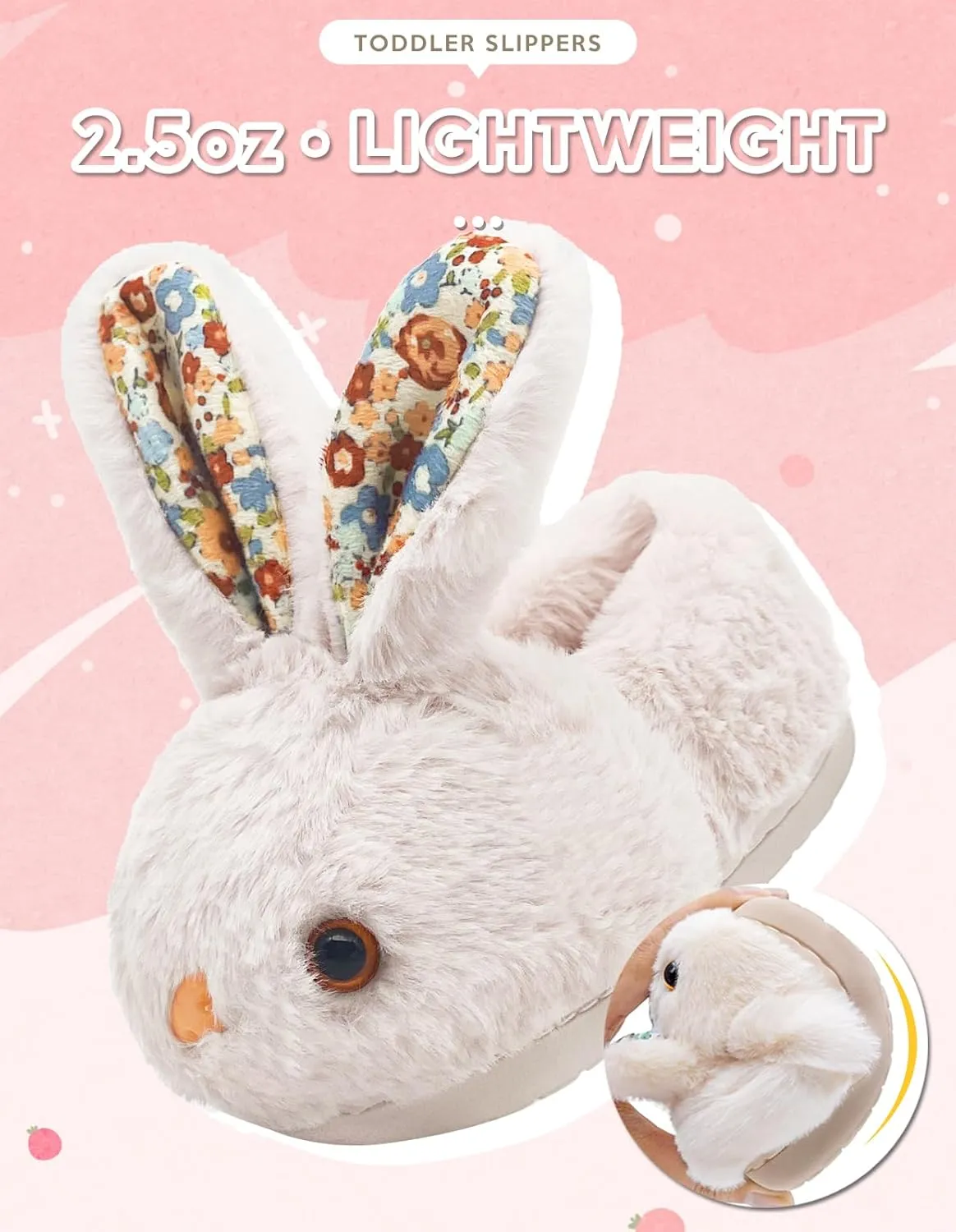 Toddler Slippers Boys Girls Kids Dinosaur Bunny House Slipper Non-slip Warm Winter Soft Fuzzy Indoor Shoes