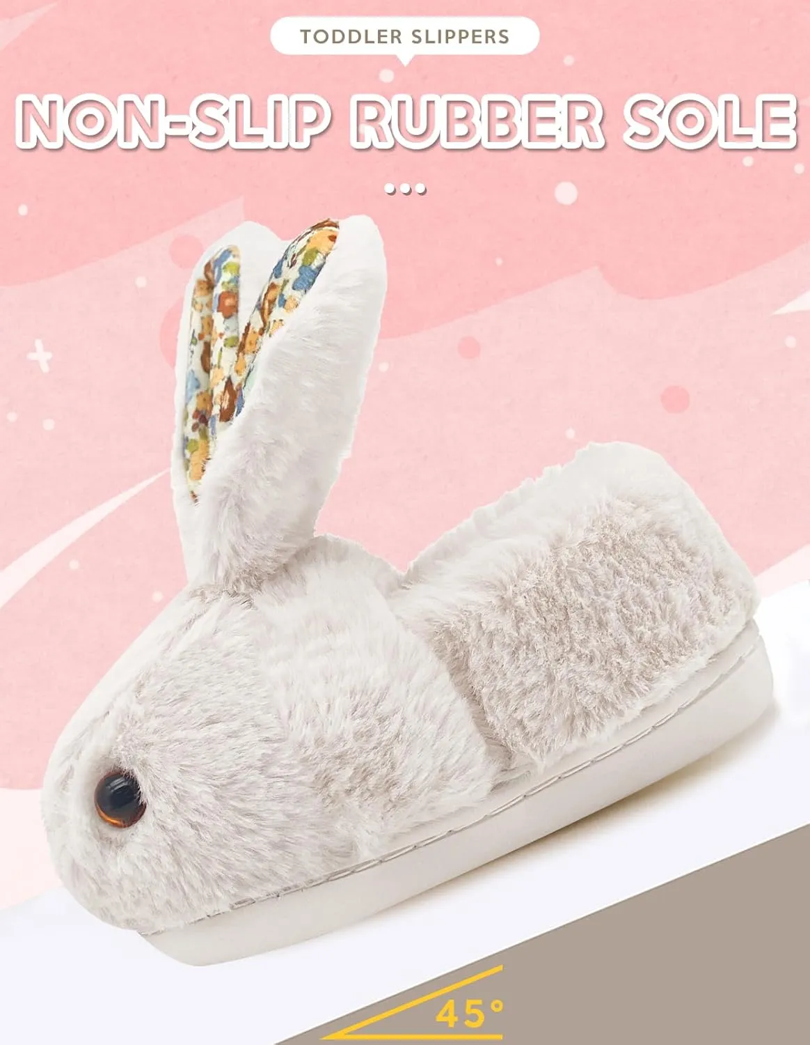 Toddler Slippers Boys Girls Kids Dinosaur Bunny House Slipper Non-slip Warm Winter Soft Fuzzy Indoor Shoes