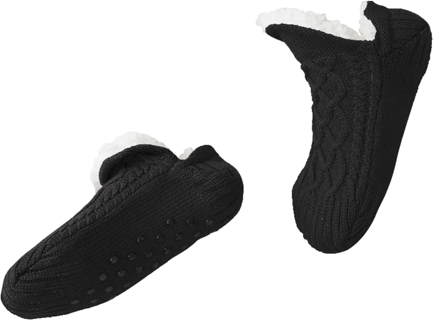 Triplewood Women's Winter Slipper Socks Grip Socks Fuzzy Fleece Lined Non-slip Warm Socks