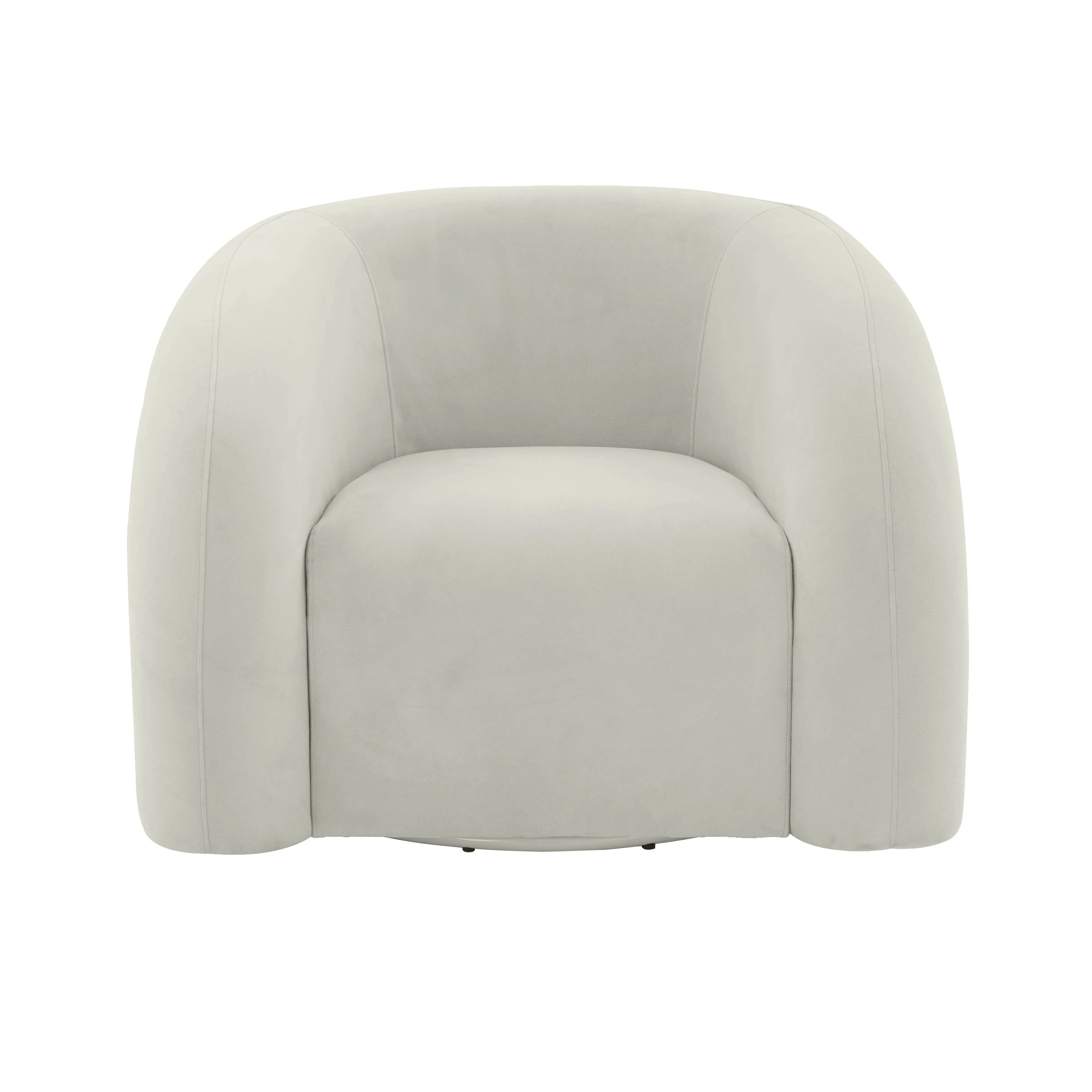 TV-SLIPPER CREAM VEGAN SHEARLING SWIVEL CHAIR
