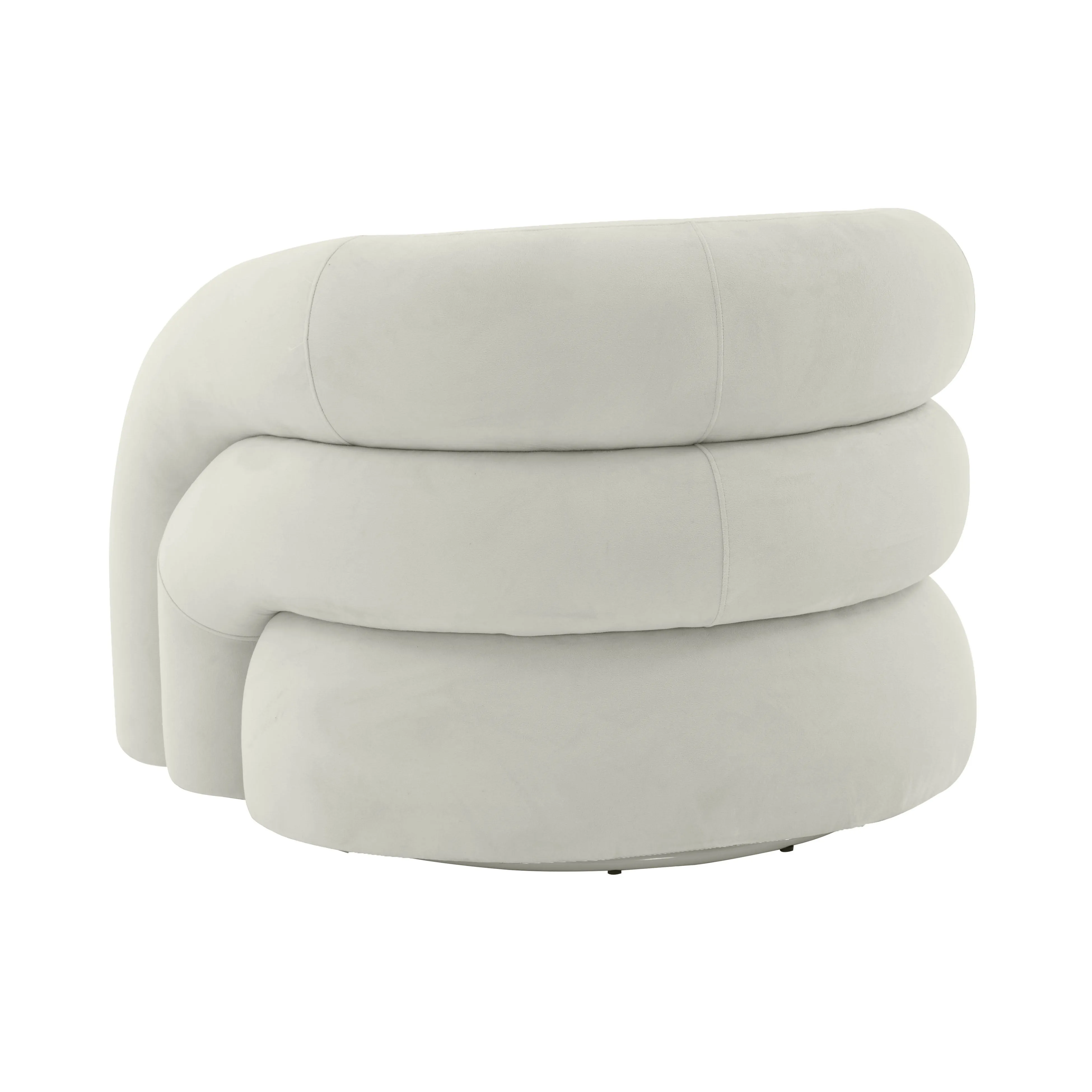 TV-SLIPPER CREAM VEGAN SHEARLING SWIVEL CHAIR