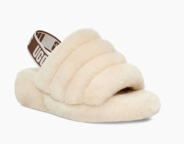 Ugg Natural Fluff Yeah Womens Slide 1095119-NAT