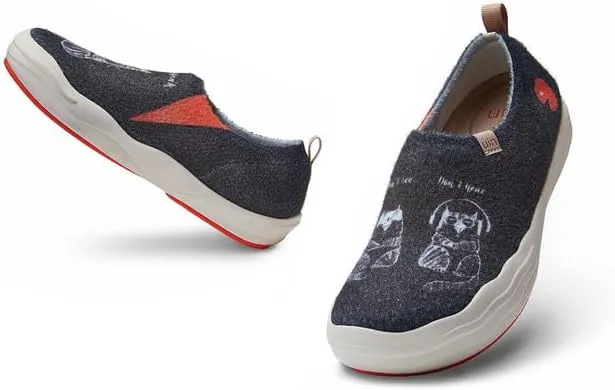 UIN Men's Art Travel Walking Shoes Slip On Casual Lightweight Wide Toe Comfort Fashion Sneaker Toledo Ⅳ Ⅷ Ⅸ Ⅻ