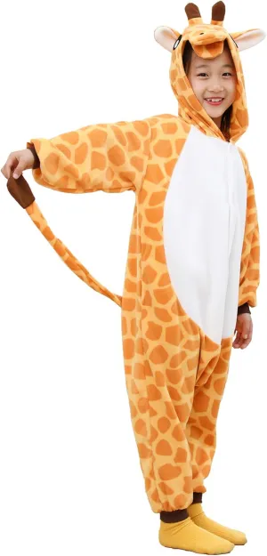 Unisex Kids Animal Onesie for Girls Anime Cosplay Costume Pajamas Halloween Gifts