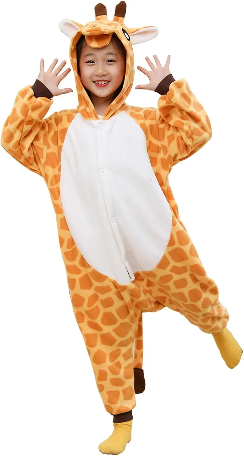 Unisex Kids Animal Onesie for Girls Anime Cosplay Costume Pajamas Halloween Gifts
