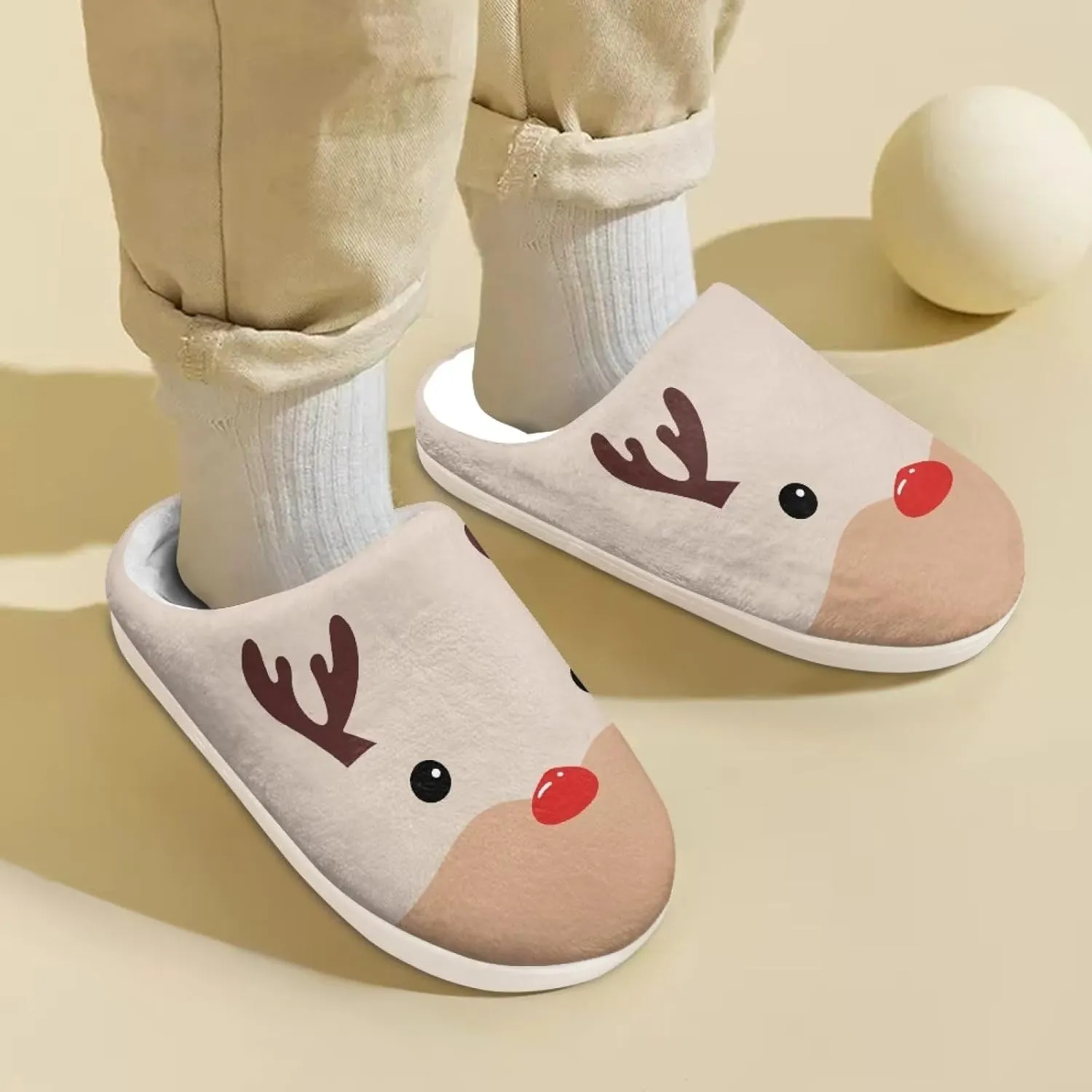 US 9-US 14.9 Unisex Girls and Boys Plush Slippers House Bedroom Shoes Warm Cozy Lightweight Kids Shoes