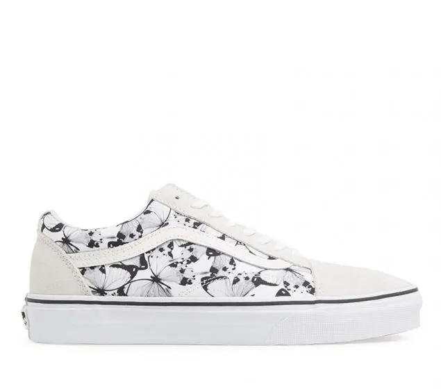 VANS OLD | Excellent aftercare WHITE BLACK On-demand shipping | SKOOL TRUE (BUTTERFLY)