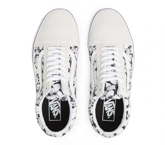 VANS OLD | Excellent aftercare WHITE BLACK On-demand shipping | SKOOL TRUE (BUTTERFLY)