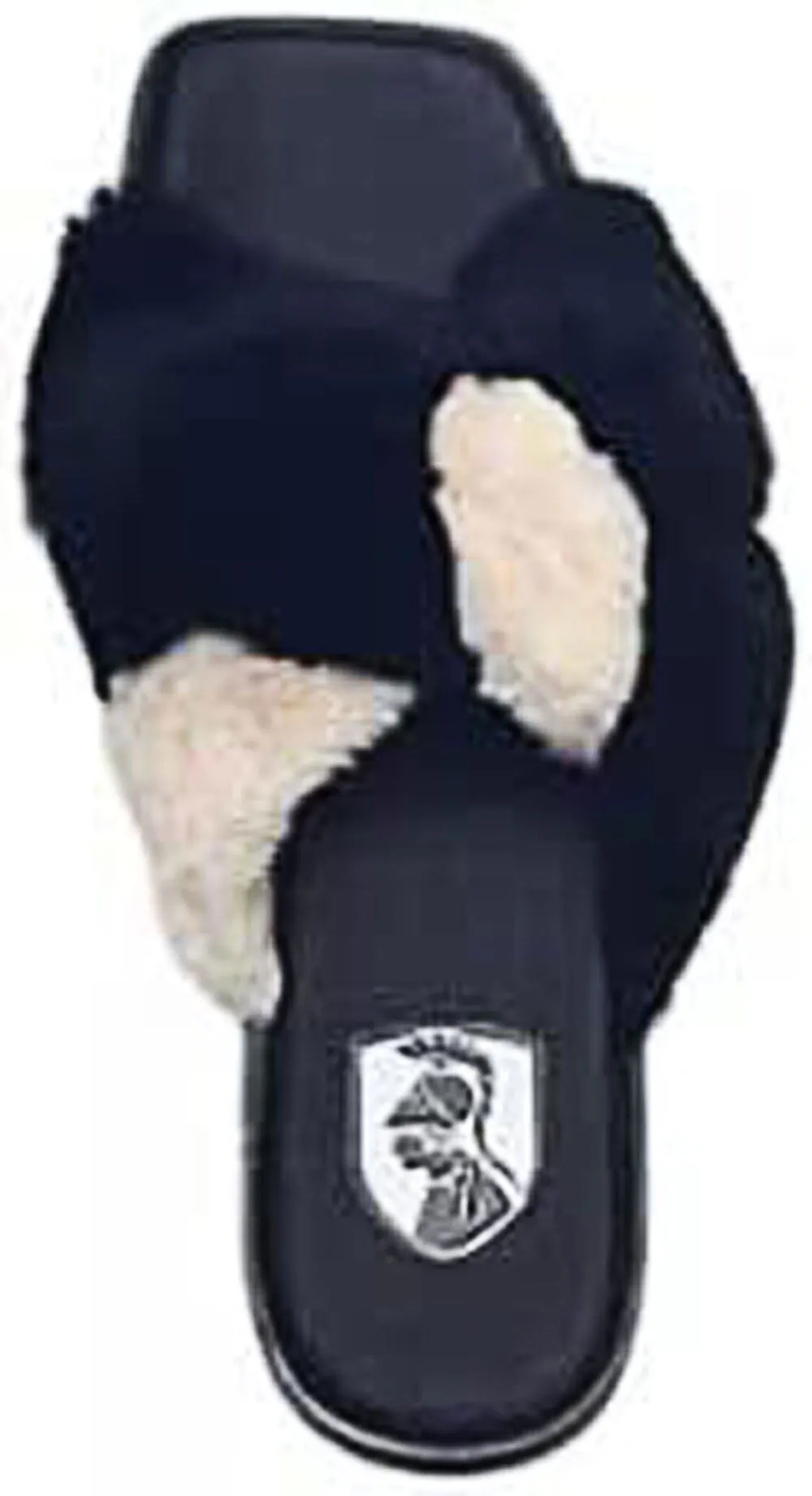VHNY | Knotted Faux Fur Slippers | Multi | Size 8