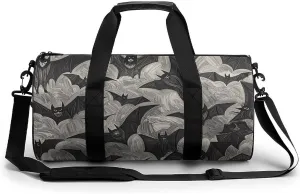 Vicious Bat Cylindrical Gym Bag Travel Duffel Bag with Dry Wet Separated Pocket for Men And Women Overnight Bag Weekender Bag Training Handbag Yoga Bag