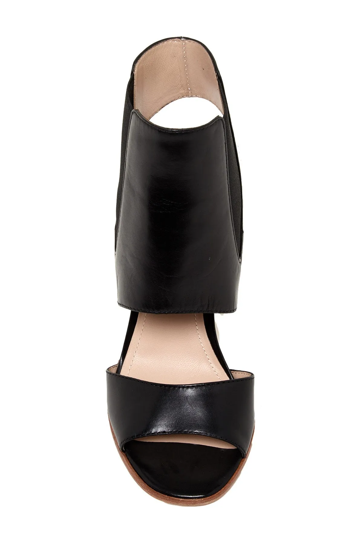 Victoire Toe Leather Heel Wrap Geneva La Black Responsive Sandal Pour Open Blocked Ankle Wide array