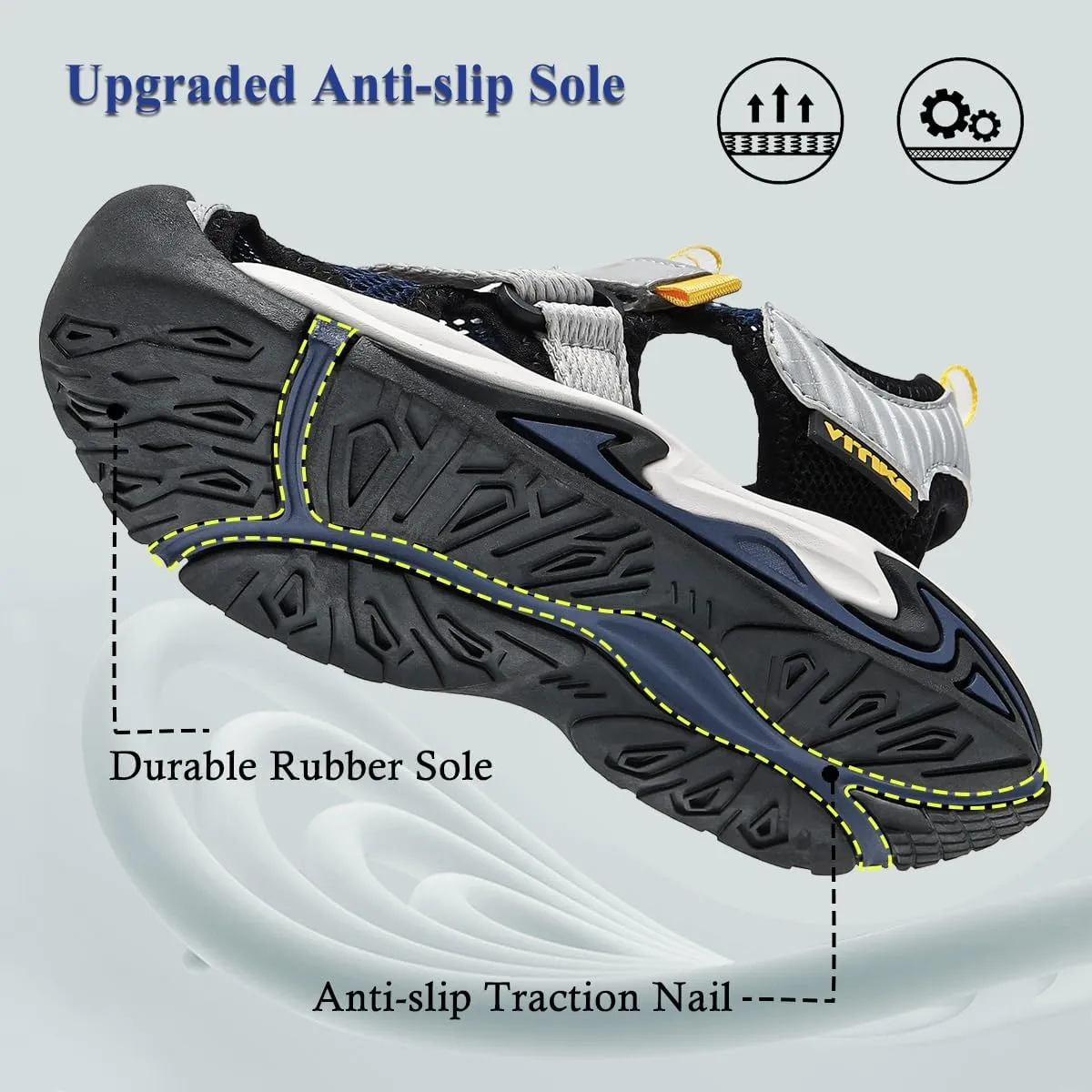VITUOFLY Kids Sandals Boys Outdoor Hiking Sports Sandal Girls Pool Beach Shoes Summer Water Shoe Sneakers