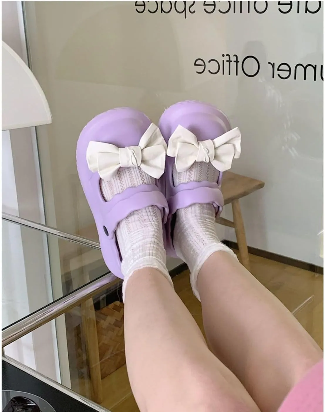VOIV Cute Multi Colored Bow Tie Pillow Slipper Cloud Slides Non-Slip Summer Slipper