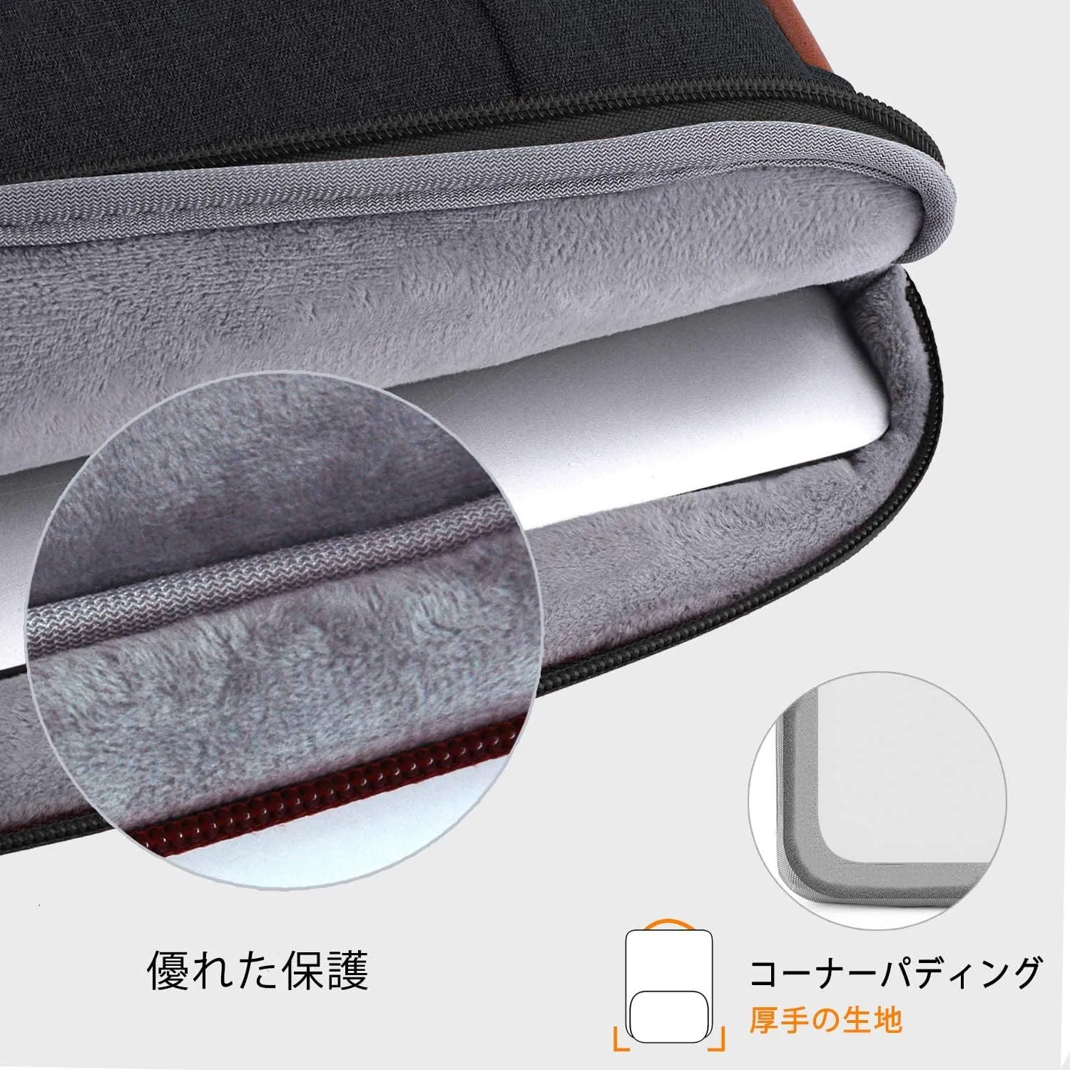 Voova Laptop Sleeve Case 15.6 Inch Compatible with MacBook Air 15 M2/M3/M4, MacBook Pro 15/16, 15-16" Hp Lenovo Dell Acer Asus, 2 in 1 Waterproof Computer Bag with Detachable Accessory Pouch, Black