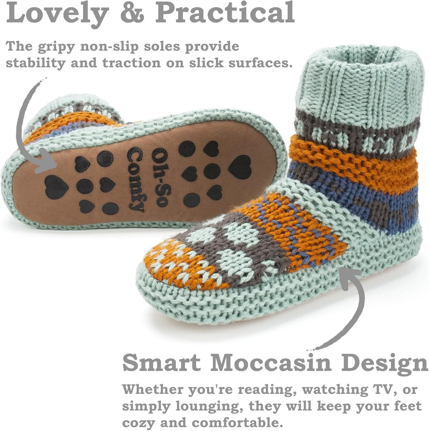 Warm Slipper Socks for Women, Winter Fuzzy House Shoes Indoor, Cozy Christmas Gifts Unique