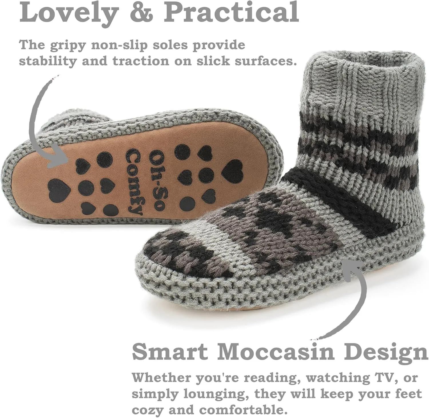 Warm Slipper Socks for Women, Winter Fuzzy House Shoes Indoor, Cozy Christmas Gifts Unique