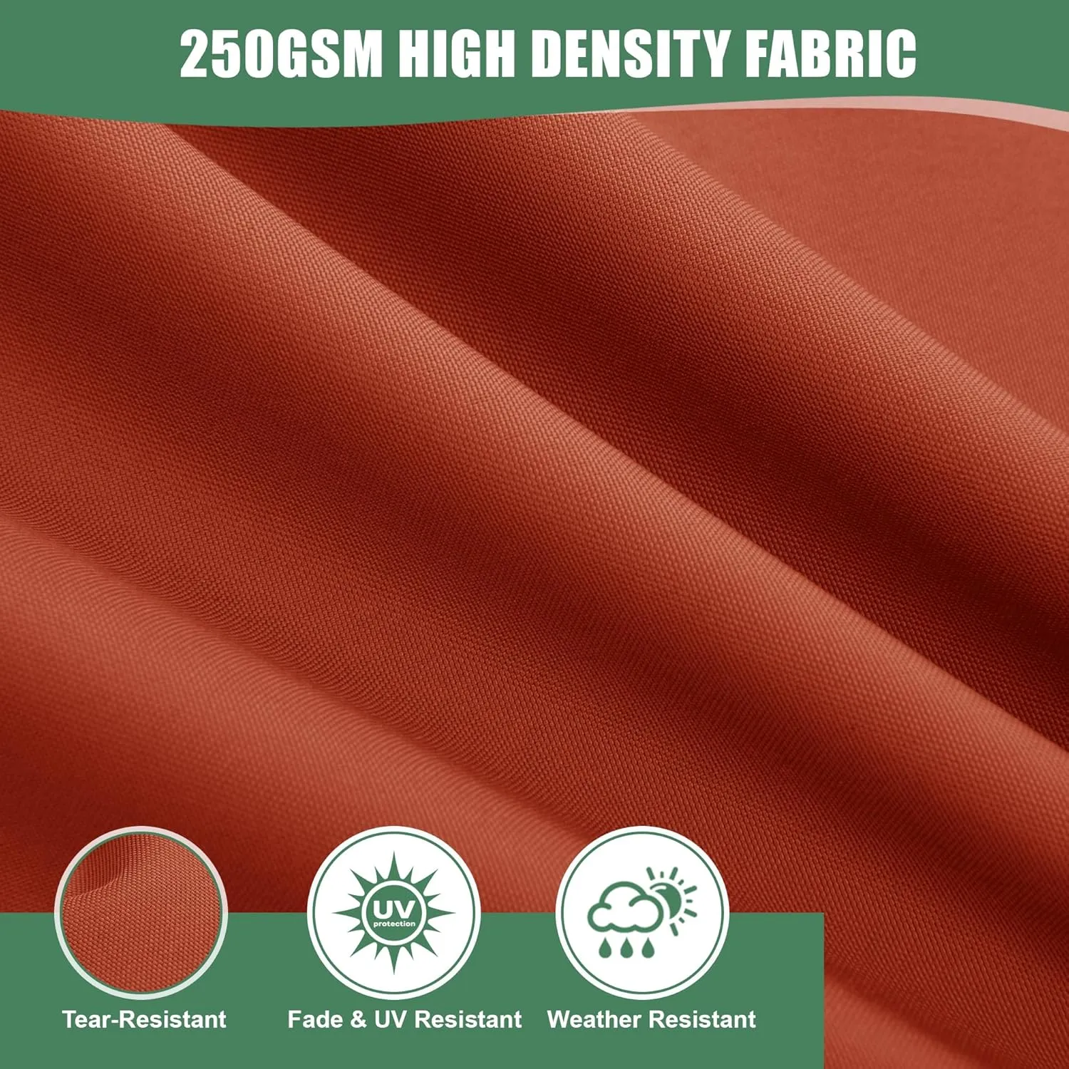 Waterproof Patio Cushions for Outdoor Furniture, Fade Resistant Back Pillow and Seat Cushion Set for Couch Replacements, 19 x 19 Inch, Rust, 1 Set