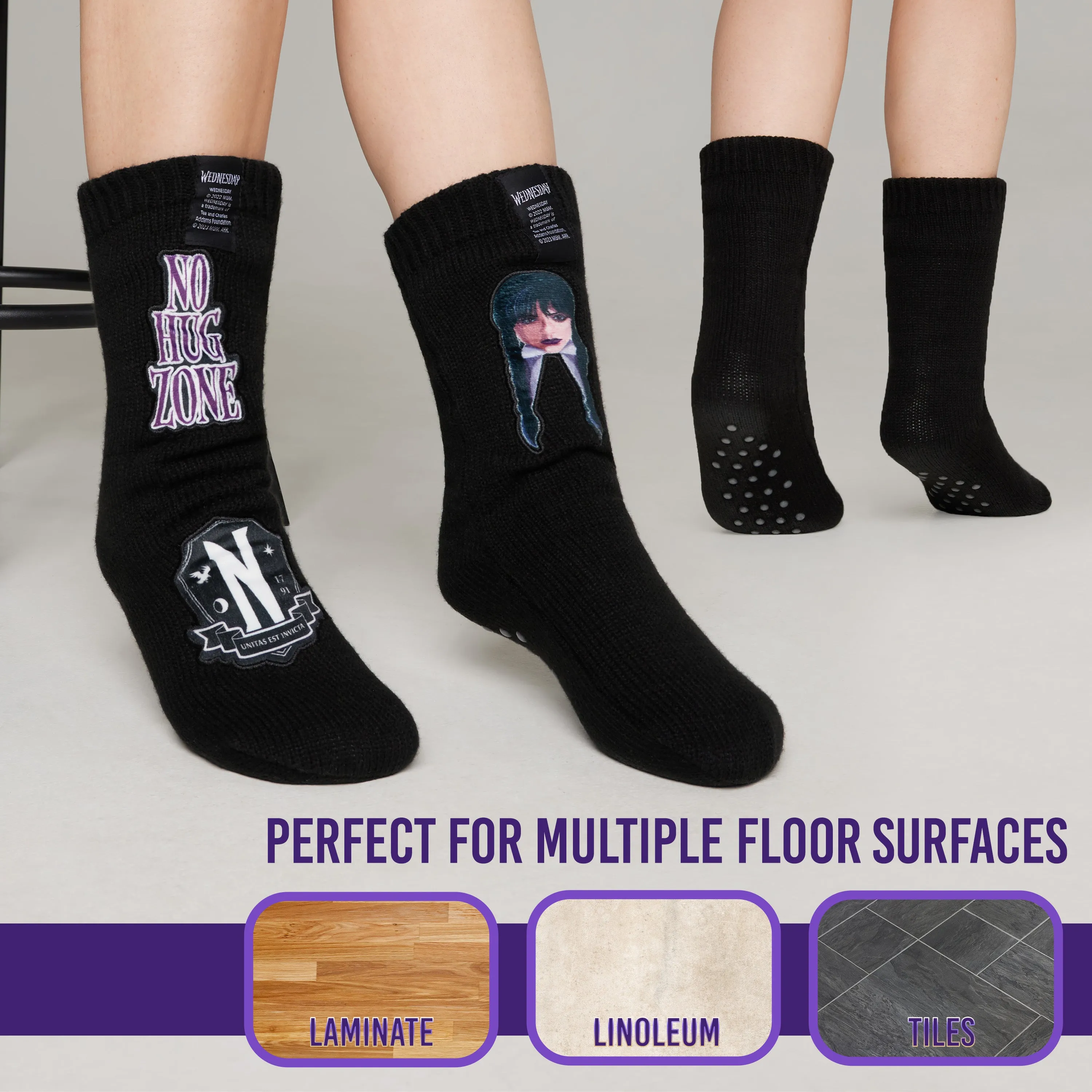 Wednesday Slipper Socks for Women and Teenagers