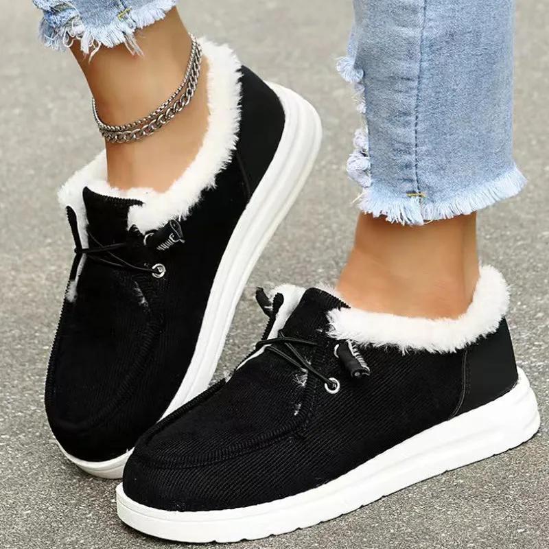 Wendy Comfortable Plush Fur Flat Loafers