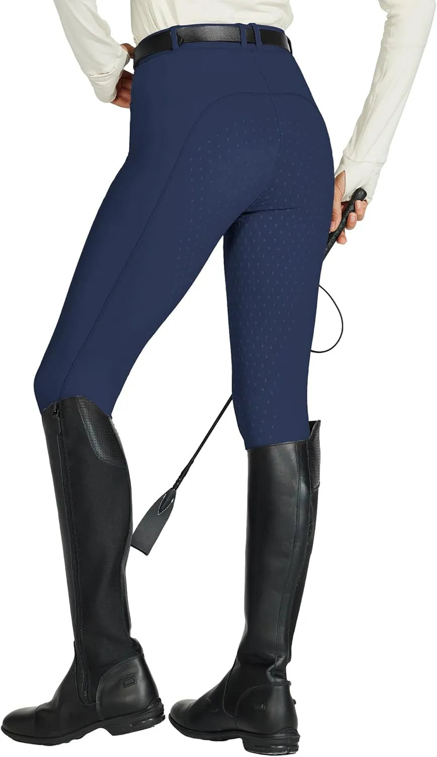 Willit Women's Horse Riding Pants Full Seat Silicone Equestrian Breeches Horseback Schooling Tights Zipper Pockets