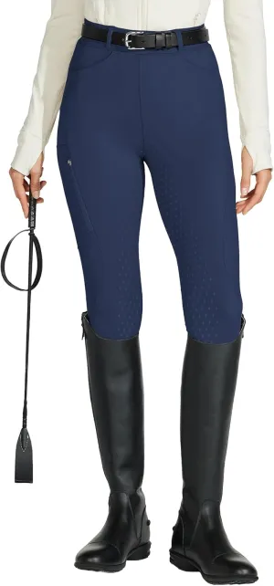 Willit Women's Horse Riding Pants Full Seat Silicone Equestrian Breeches Horseback Schooling Tights Zipper Pockets