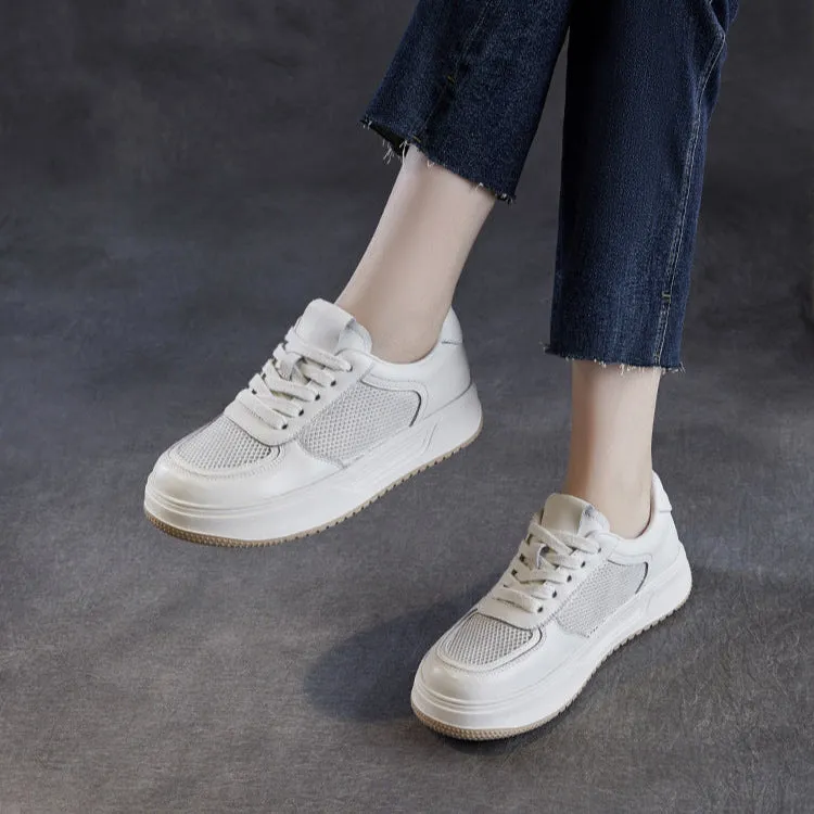 Women Minimalism Fashion Breathable Mesh Flat Sneakers