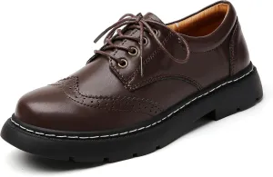 Women Oxford Shoes, Lace Up,Slip Resistant,Brogue Style,Platform Casual Comfort Work Office Dressy Business Shoes for Girls Ladies Women