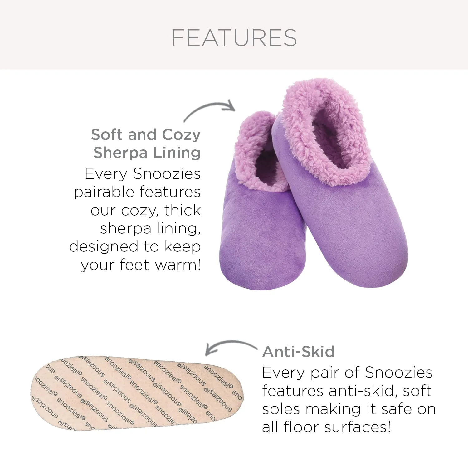 Women Slipper Socks Cozy Slipper - Purple Rose