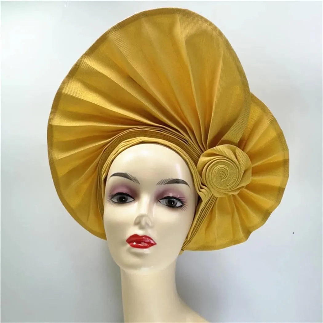 Women's African Wedding Headband Nigerian Turban In Aso Ebi Style Wedding Accessory
