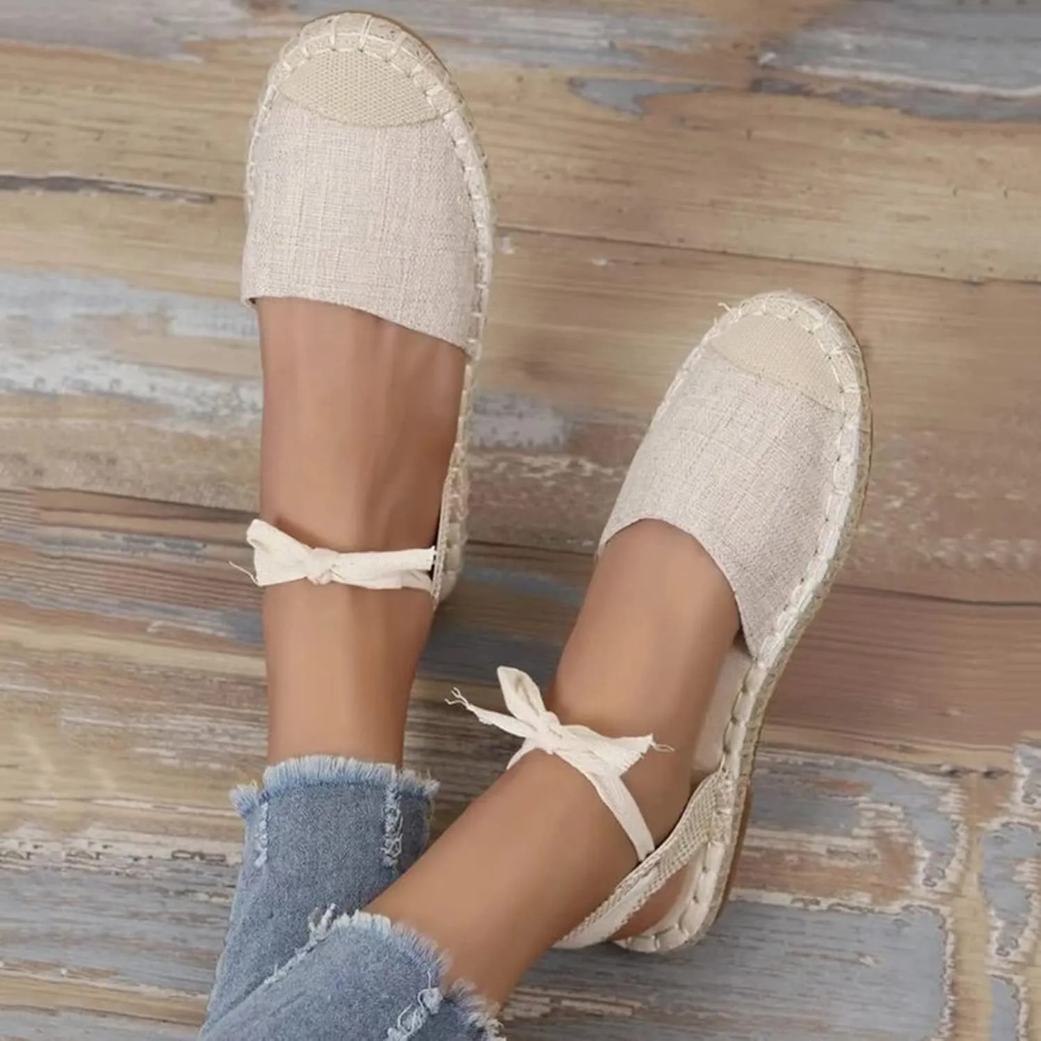 Women's Flat Bottom Sandals Rhinestone Open Toe Slip on Casual Sandals Comfortable Walking Flat Sandals