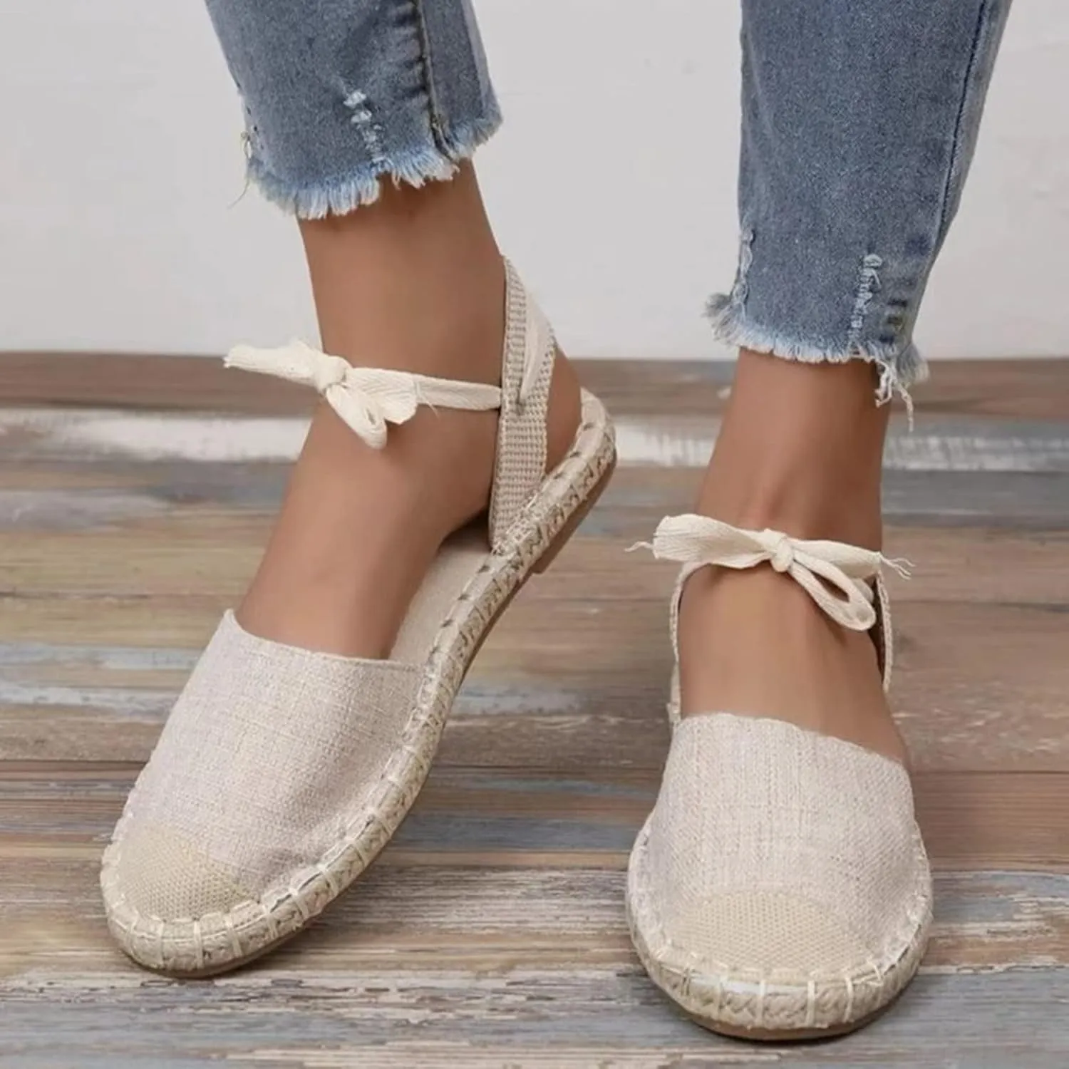 Women's Flat Bottom Sandals Rhinestone Open Toe Slip on Casual Sandals Comfortable Walking Flat Sandals