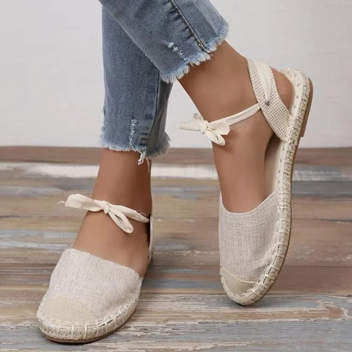 Women's Flat Bottom Sandals Rhinestone Open Toe Slip on Casual Sandals Comfortable Walking Flat Sandals