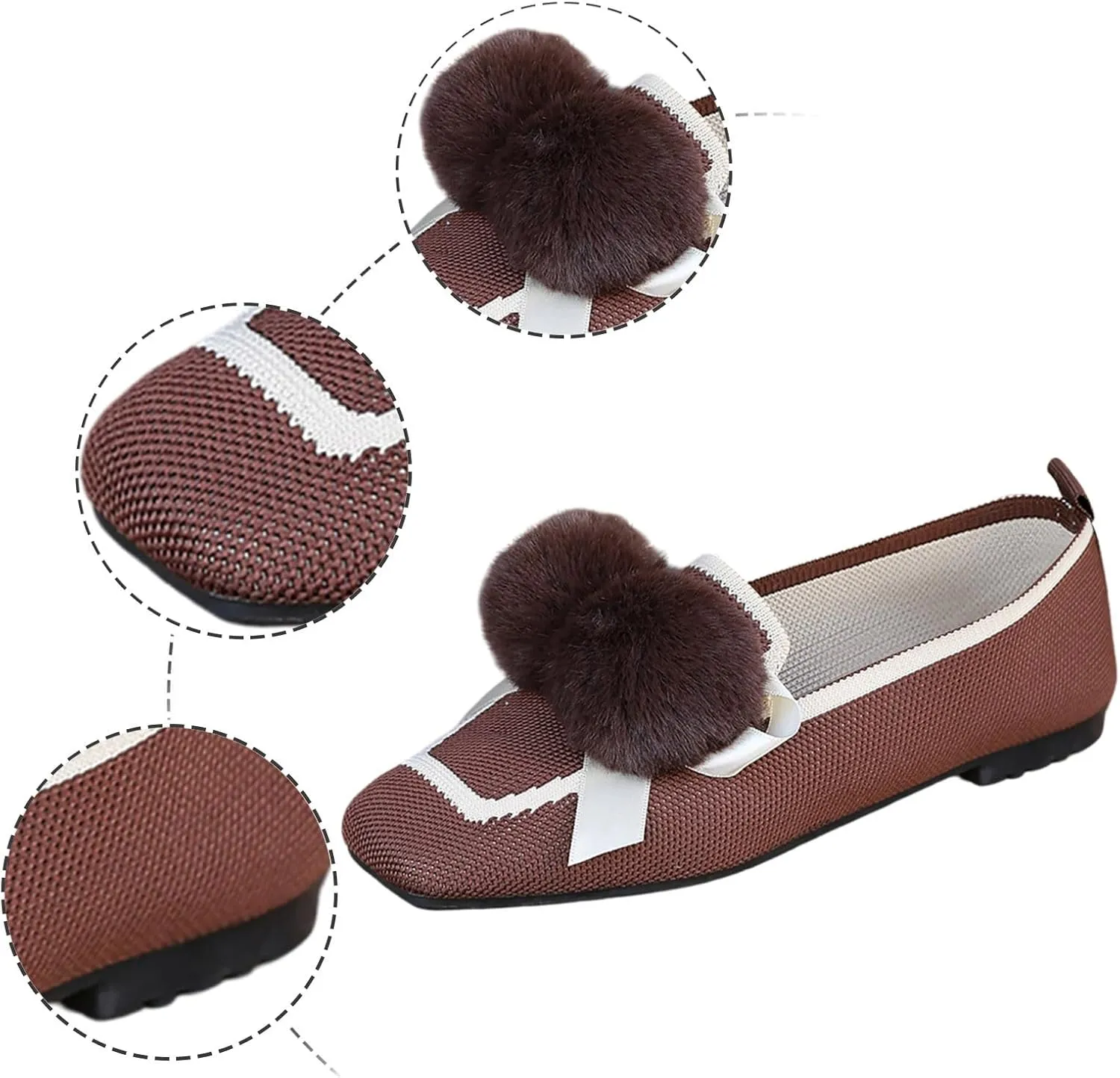 Women's Flats Shoes Comfortable Dressy Pointed Toe Washable Ballet Flat