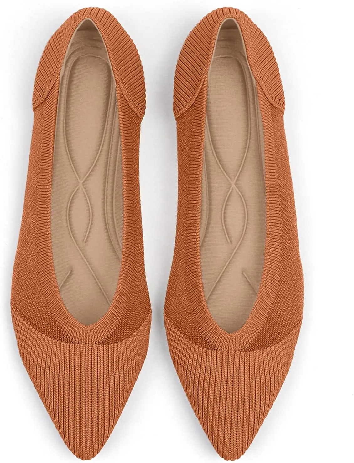 Women's Flats Shoes Pointed Toe Knit Ballet Comfortable Dressy Mesh Flat