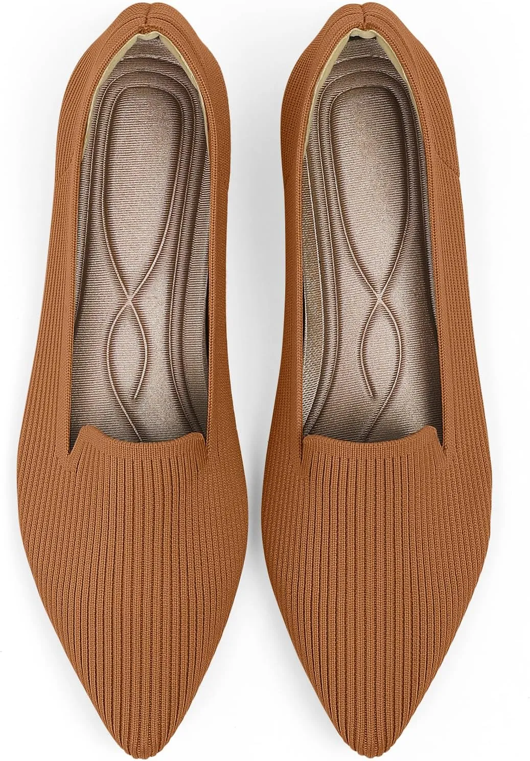 Women's Flats Shoes Pointed Toe Knit Washable Ballet Comfortable Dressy Work Flat