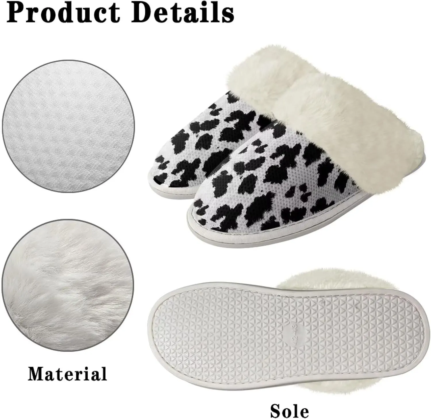 Women's Fuzzy Slippers Fluffy Winter Warm House Shoes Comfort Non Slip Soft Plush Slippers Indoor and Outdoor US 5-10