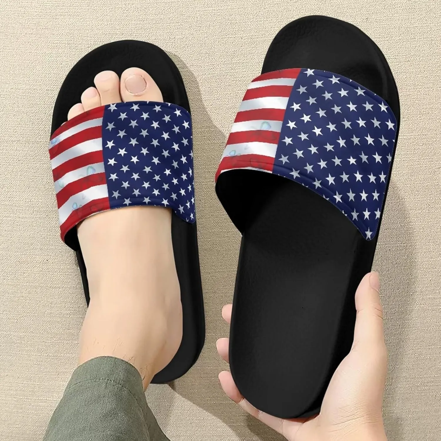 Women's Novelty Slides Sandals Casual Soft Sole Open Toe Non-Slip Single Band Slides Sandals