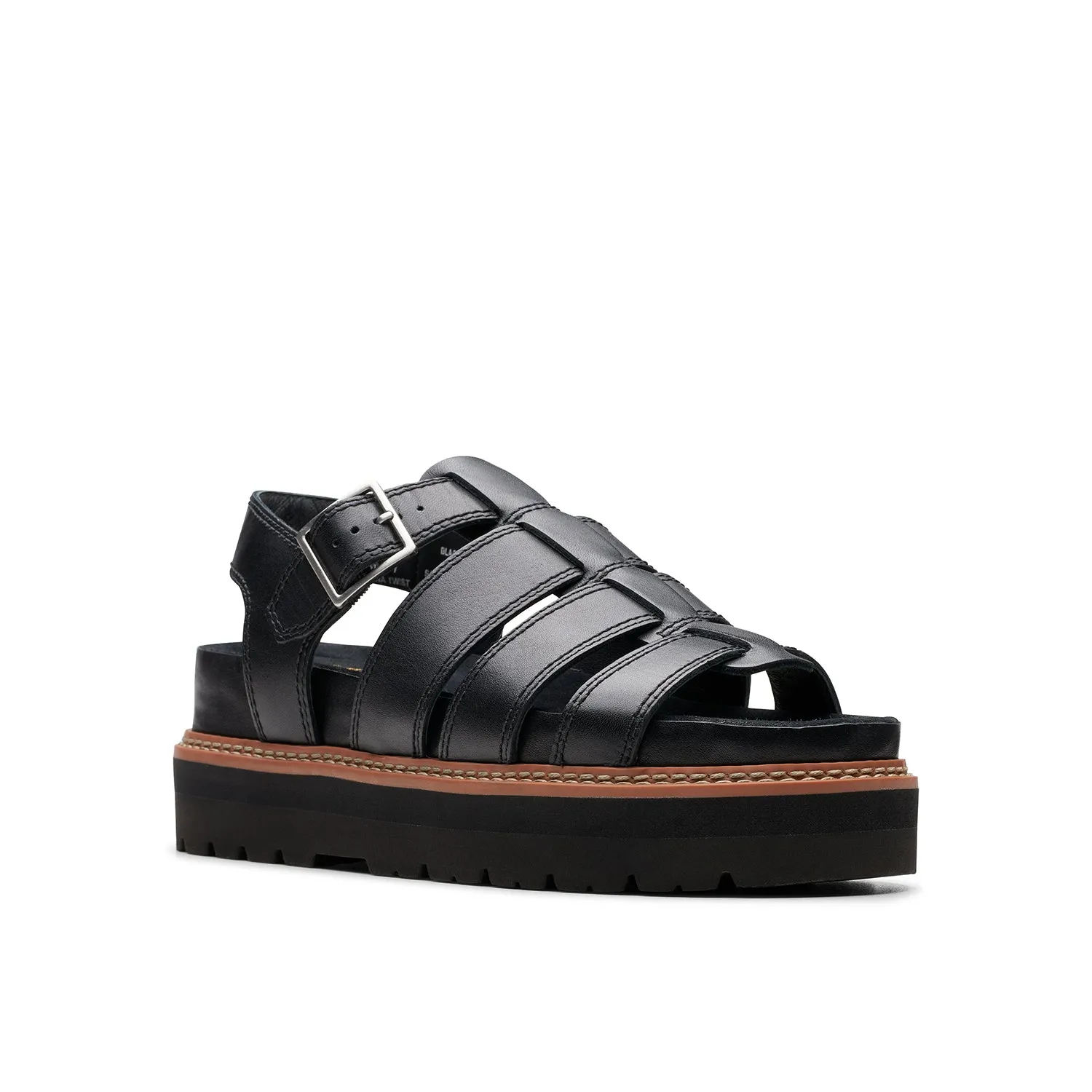 Womens Orianna Twist Black Leather