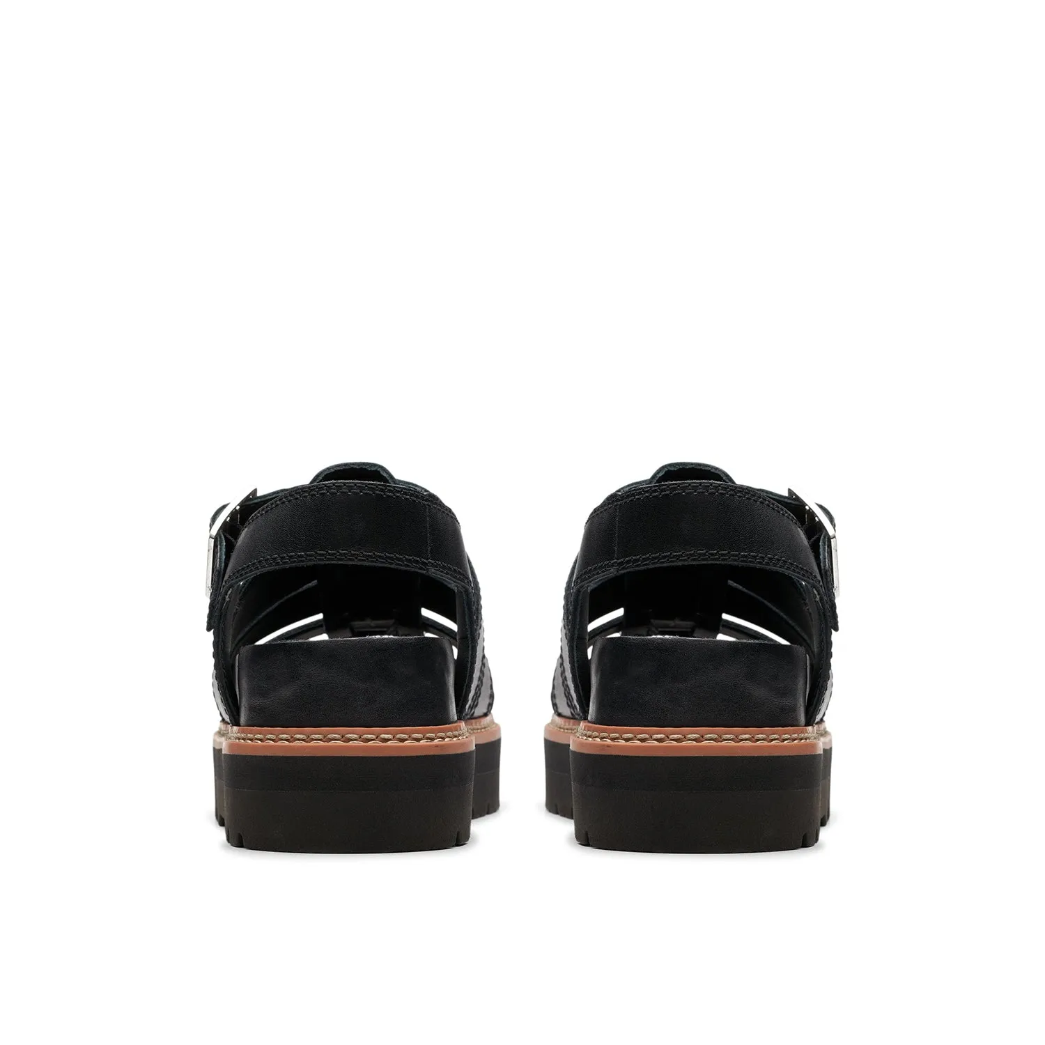 Womens Orianna Twist Black Leather