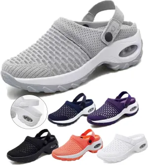 Women's Orthopedic Clogs with Air Cushion Support to Reduce Back and Knee Pressure, Walking Shoes Slippers Sandals Air Cushion Orthopedic Slip On Shoes