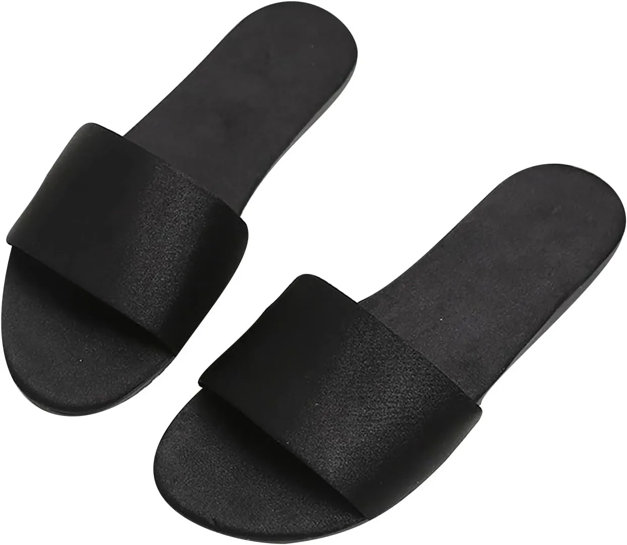 Women's satin slippers summer indoor breathable flat bottom comfortable sandals slippers