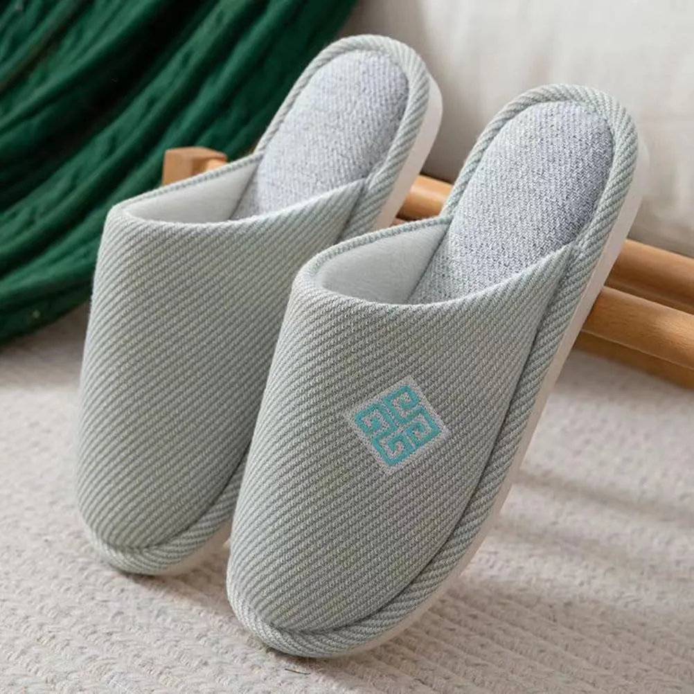 Womens Slipper Home Slippers Men,4 Pairs House Slippers, Non Slip House Shoes Slippers for Guest Washable Guest Slippers Bedroom Slippers Indoor Slippers Travel Slippers