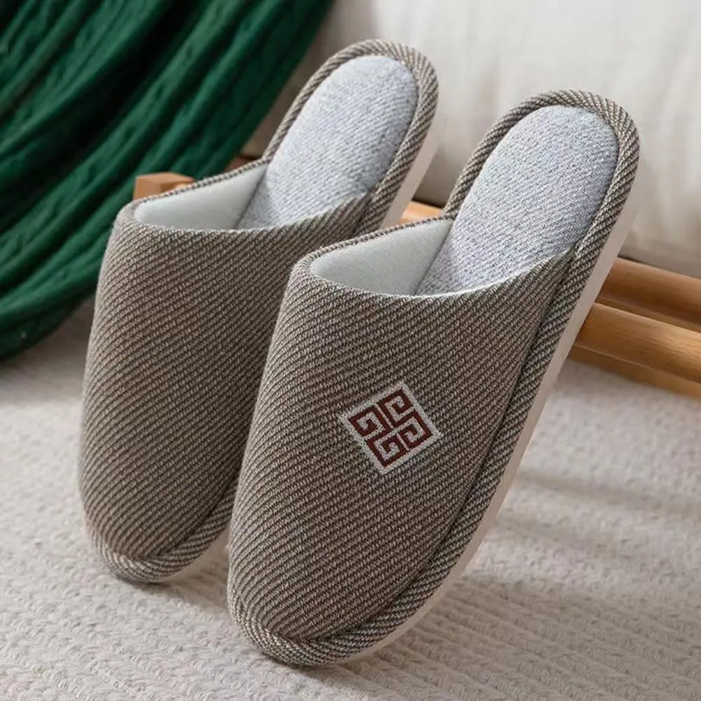 Womens Slipper Home Slippers Men,4 Pairs House Slippers, Non Slip House Shoes Slippers for Guest Washable Guest Slippers Bedroom Slippers Indoor Slippers Travel Slippers