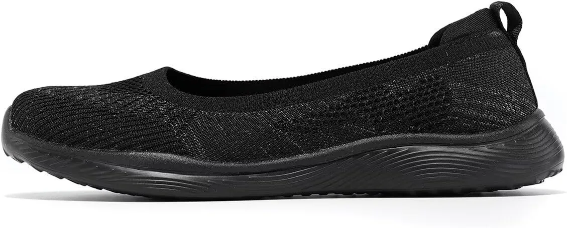 Women's Walking Shoes Breathable Lightweight Fashion Loafers Slip-Ons Sneakers Mesh Casual Ballet Flat Nurse Dress