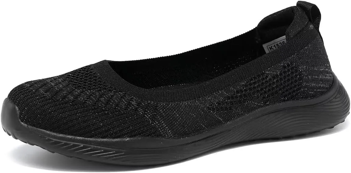 Women's Walking Shoes Breathable Lightweight Fashion Loafers Slip-Ons Sneakers Mesh Casual Ballet Flat Nurse Dress