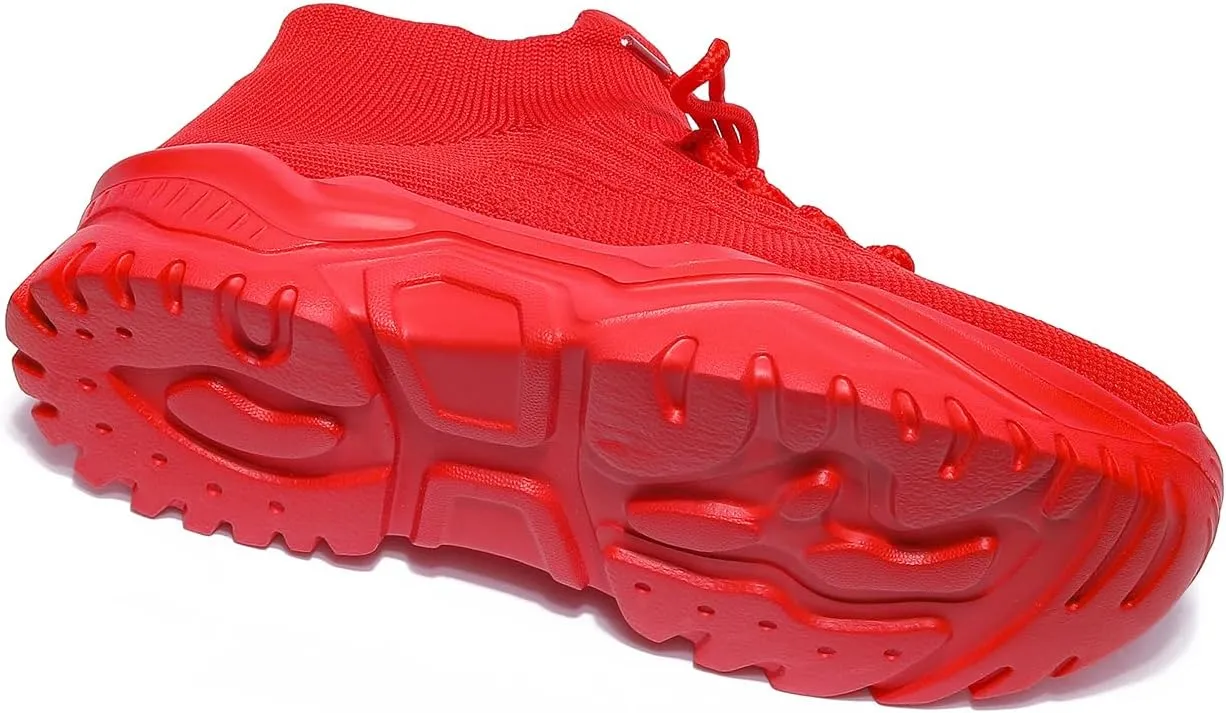 Women's Walking Shoes Slip-On Running Shoes- MD Sole Lightweight Sneakers for Women, Breathable Arch Support Running Gym Shoes