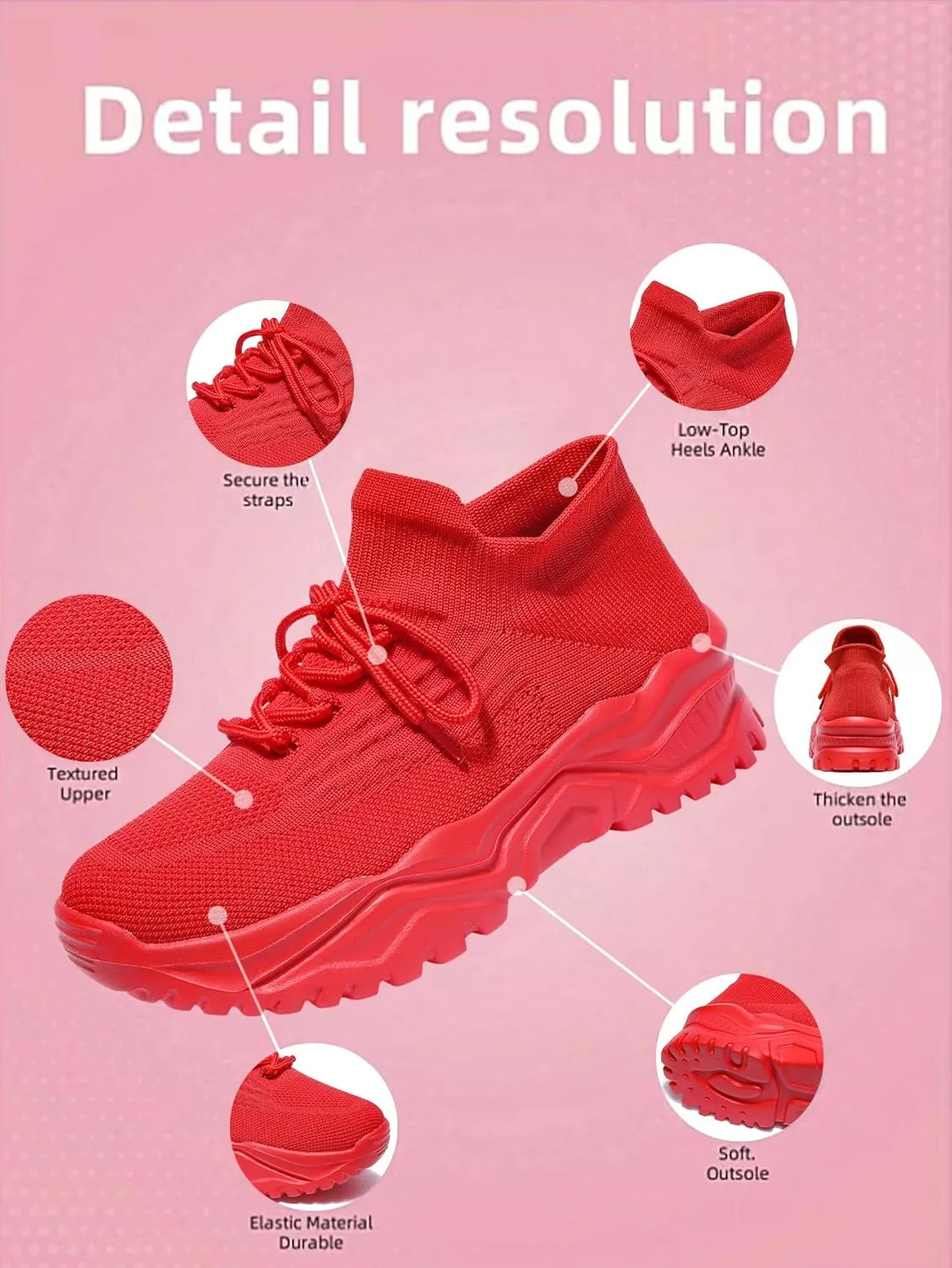 Women's Walking Shoes Slip-On Running Shoes- MD Sole Lightweight Sneakers for Women, Breathable Arch Support Running Gym Shoes